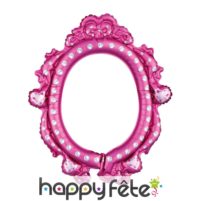 Ballon cadre de Princesses Disney rose, 53x63 cm