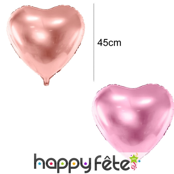Ballon coeur de 45 cm en aluminium