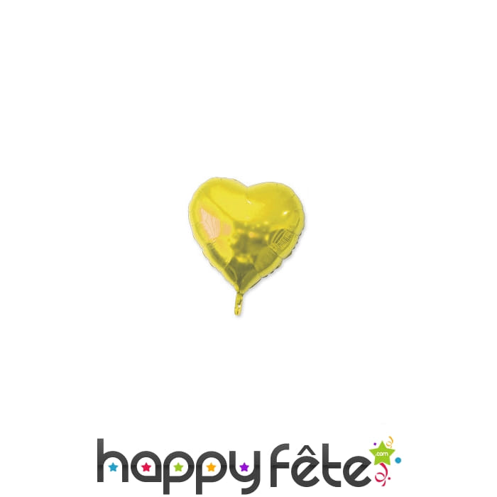 Ballon coeur doré métallisé