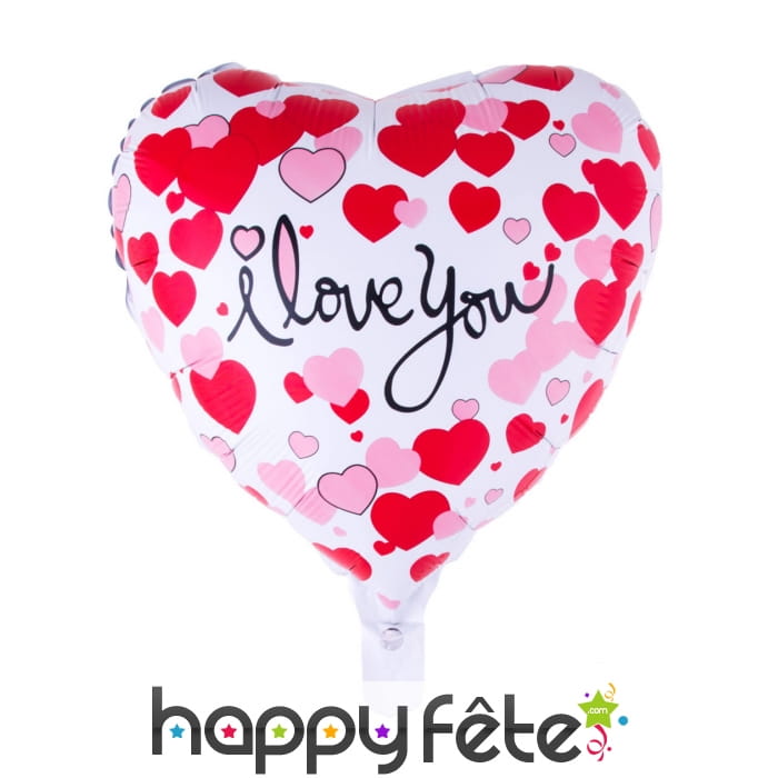 Ballon coeur I love you de 52cm
