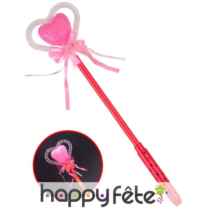 Baguette coeur lumineux de 42cm