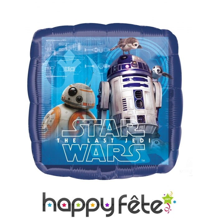 Ballon carré Le dernier Jedi de 43 cm