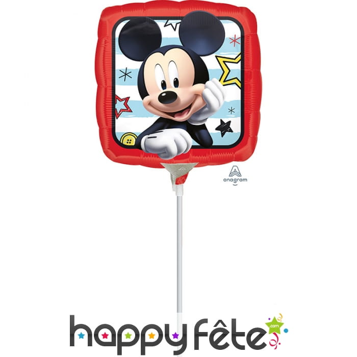 Ballon carré Mickey de 23cm