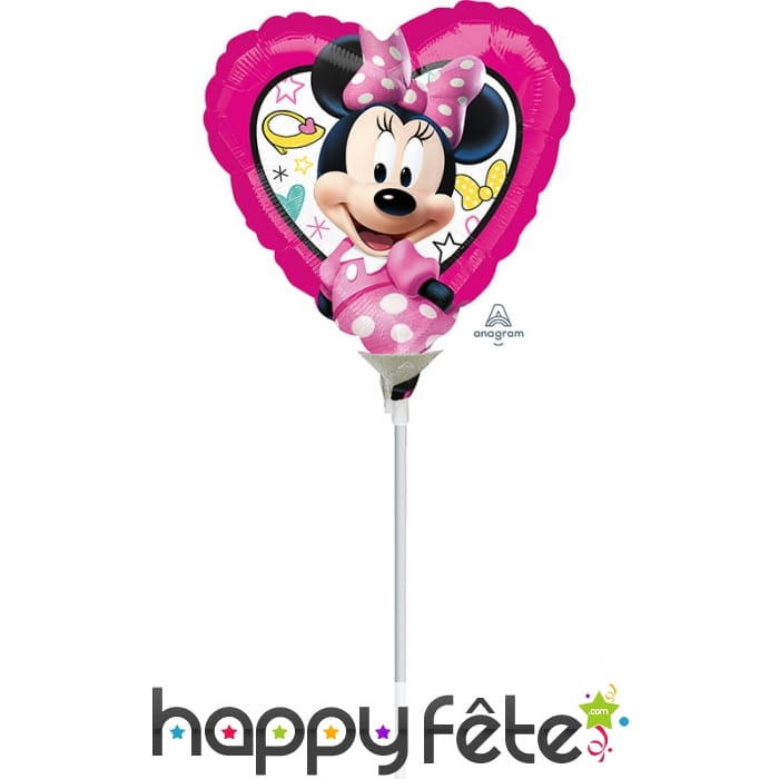 Ballon coeur Minnie de 23 cm