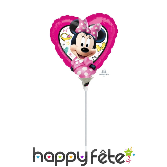 Ballon coeur Minnie Mouse de 23 cm
