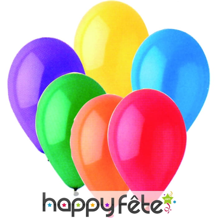 Ballons cristal multicolores
