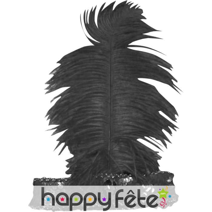 Bandeau charleston pailletté noir