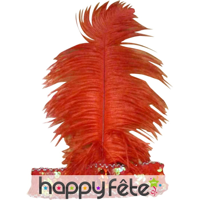 Bandeau charleston pailletté rouge