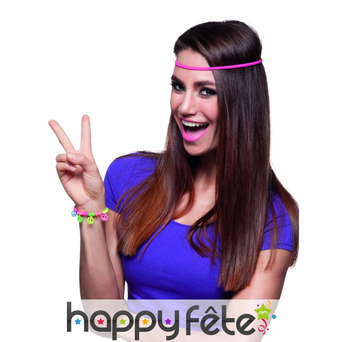 Bracelet coloré peace and love