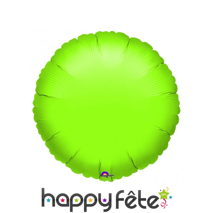 Ballon citron vert rond en alu de 45cm