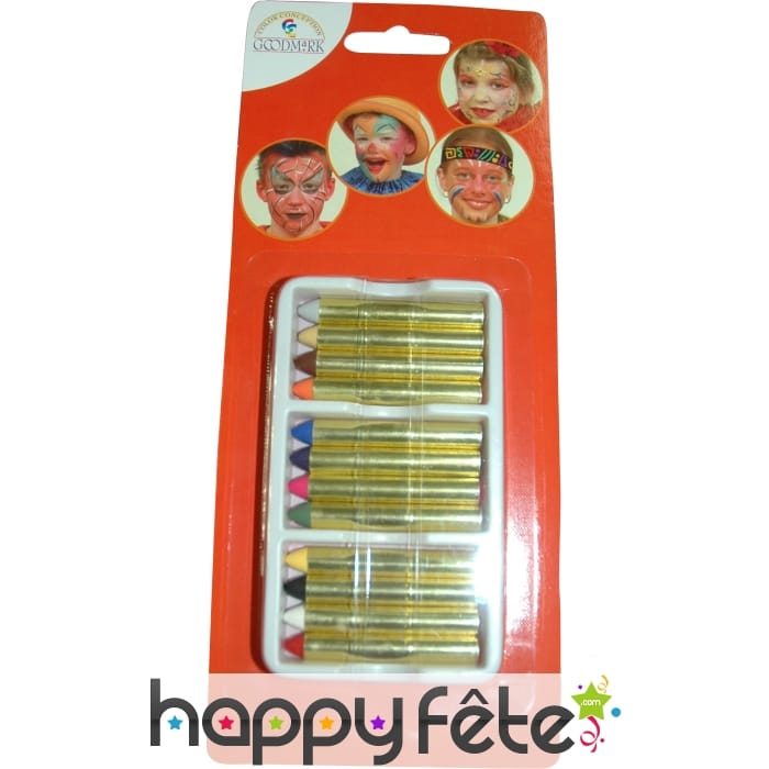 Blister de 12 crayons gras