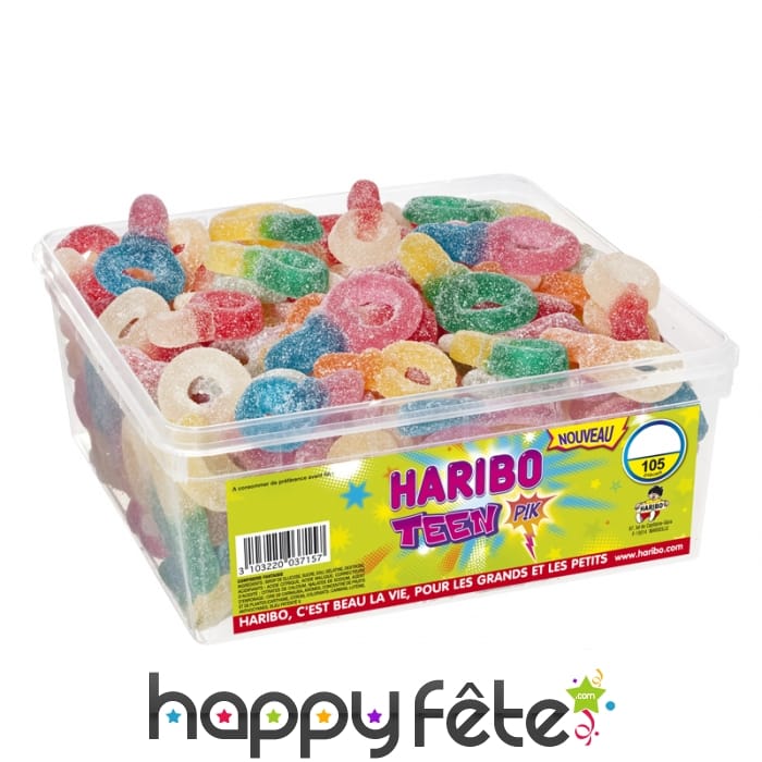 Boite de 105 tetine teen pik haribo