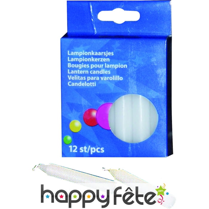 Boite de 12 bougies à lampions