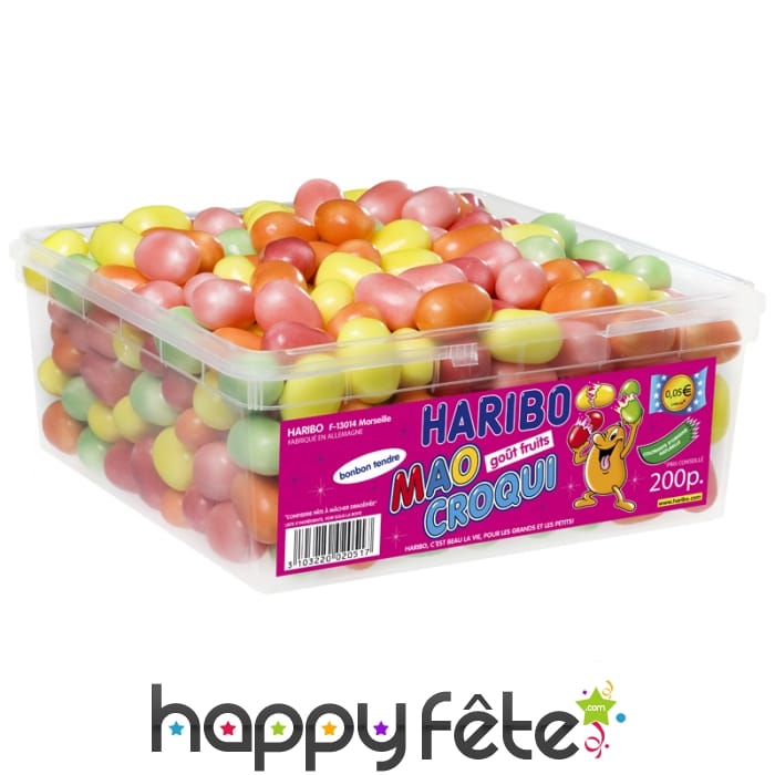 Boite de 200 Mao croqui fruits haribo