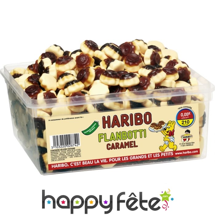 Boite de 210 flanbotti caramel haribo