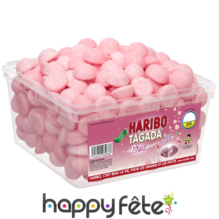 Boite de 210 fraises tagada pink haribo