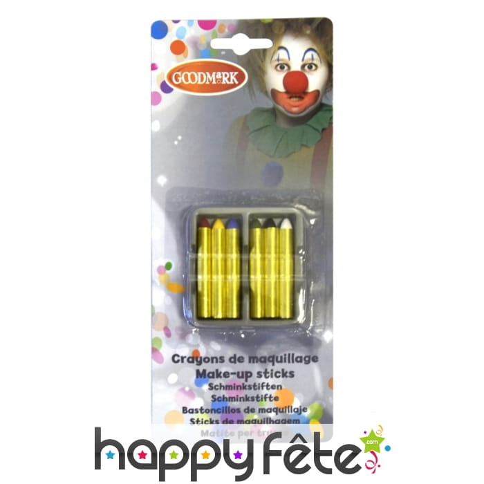 Blister de 6 crayons gras