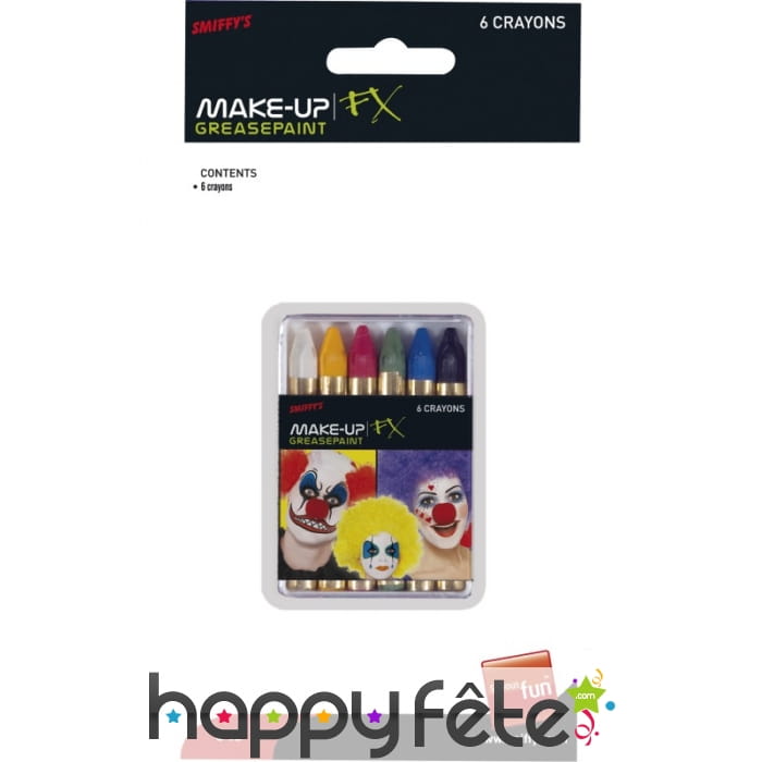 Boite de 6 crayons de maquillage
