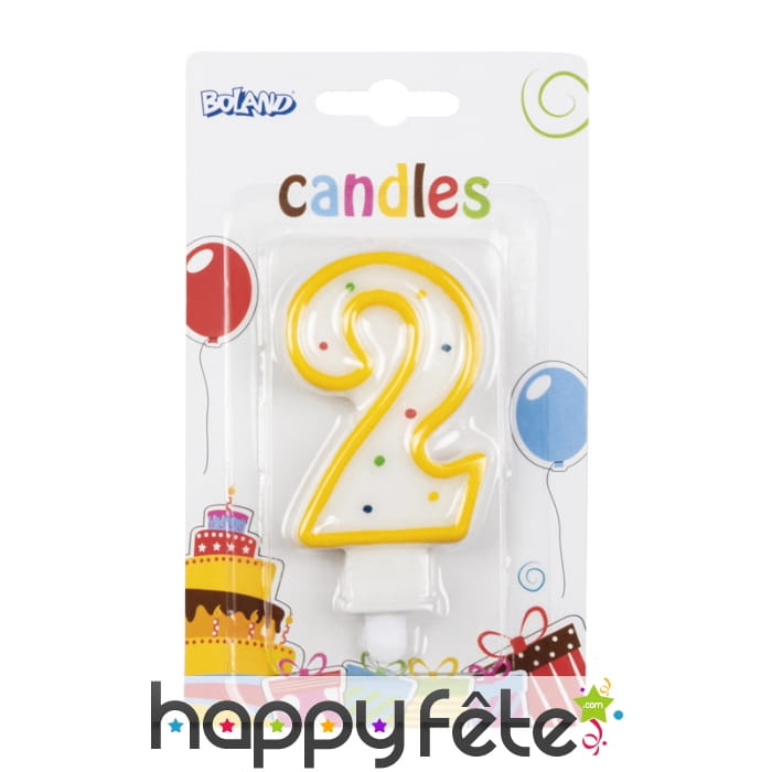 Bougie d'anniversaire chiffre 2
