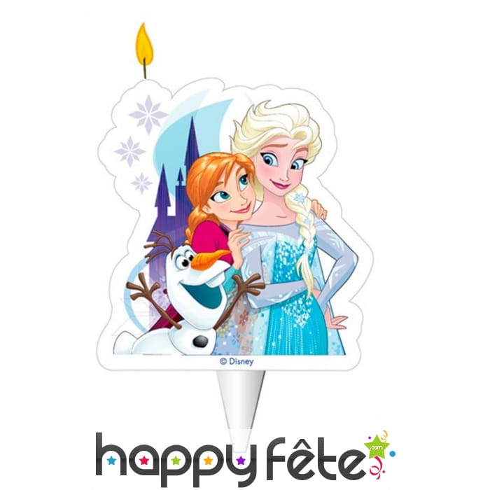 Bougie d'anniversaire Reine des neiges de 8 cm