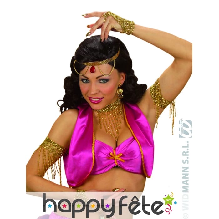 Bijoux de bras composé de perles dorées