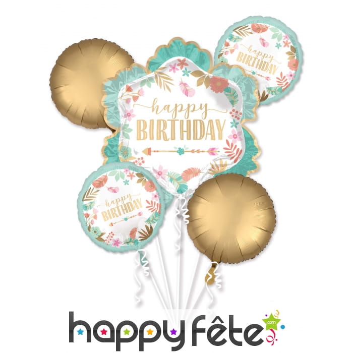 Bouquet de ballons Happy Birthday