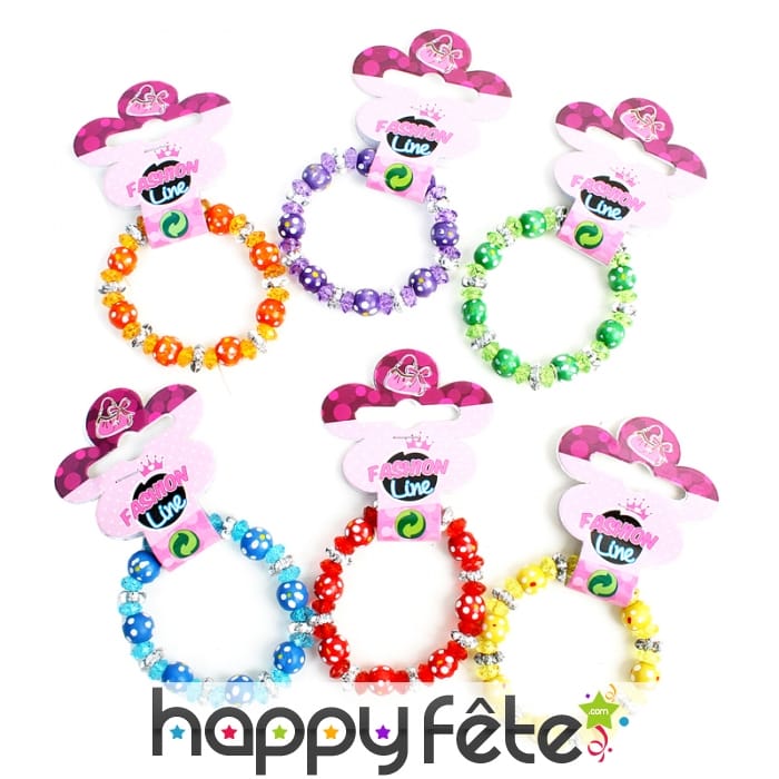 Bracelet de billes colorées