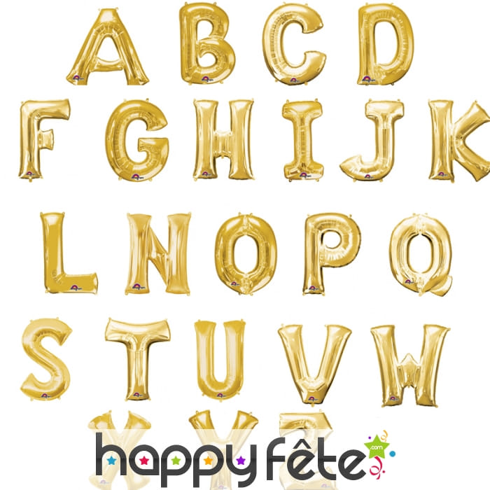 Ballon doré en forme de Lettre, géant