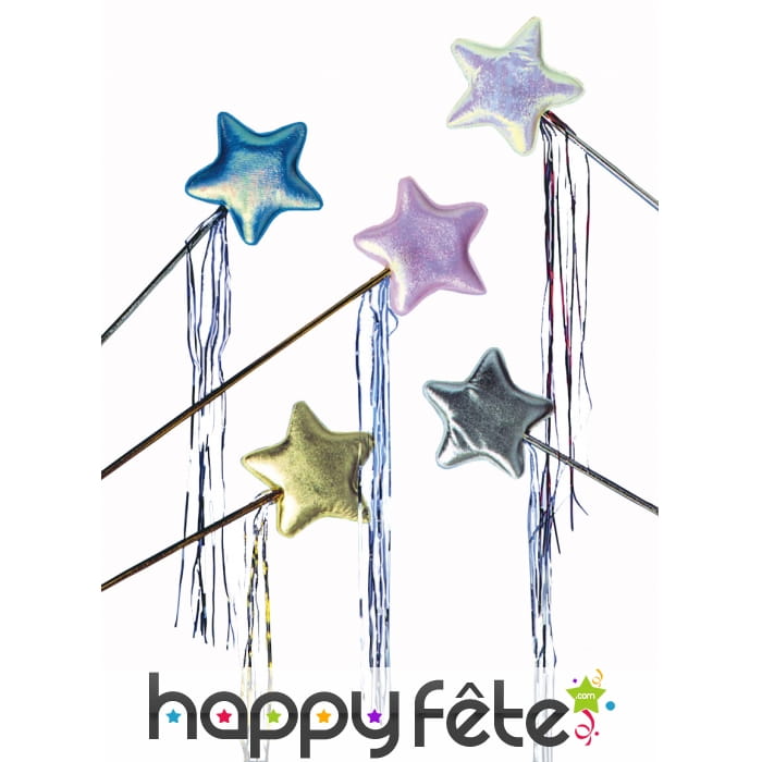 Baguette de fée étoile colorée