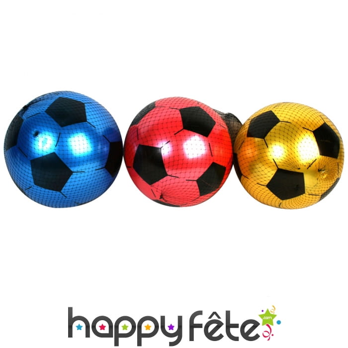 Ballon de foot coloré de 25cm, en plastique