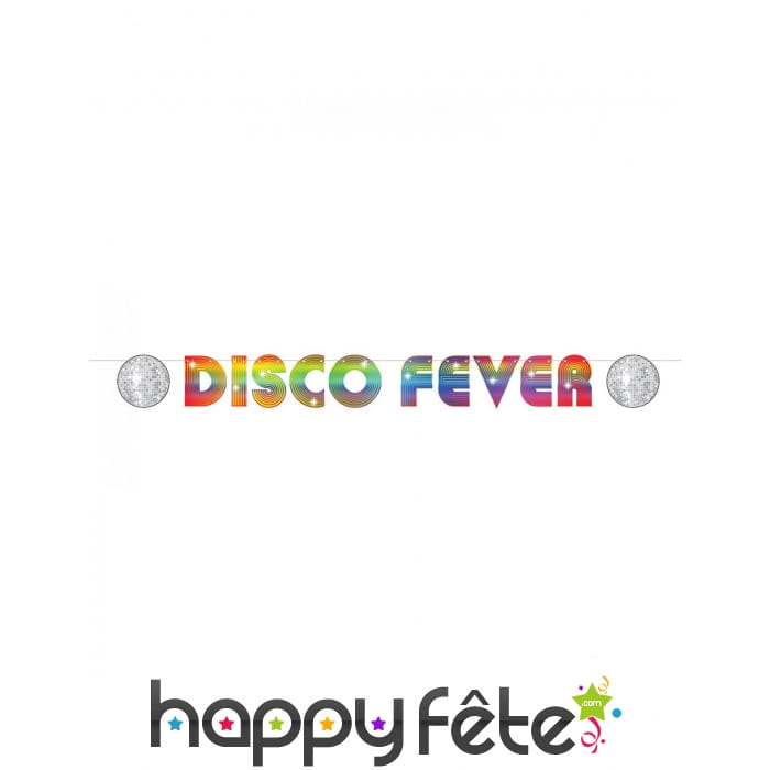 Banderole Disco Fever multicolore de 2,13 m