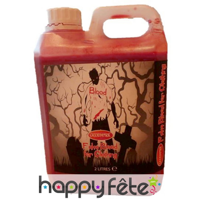Bidon de faux sang pour vêtement
