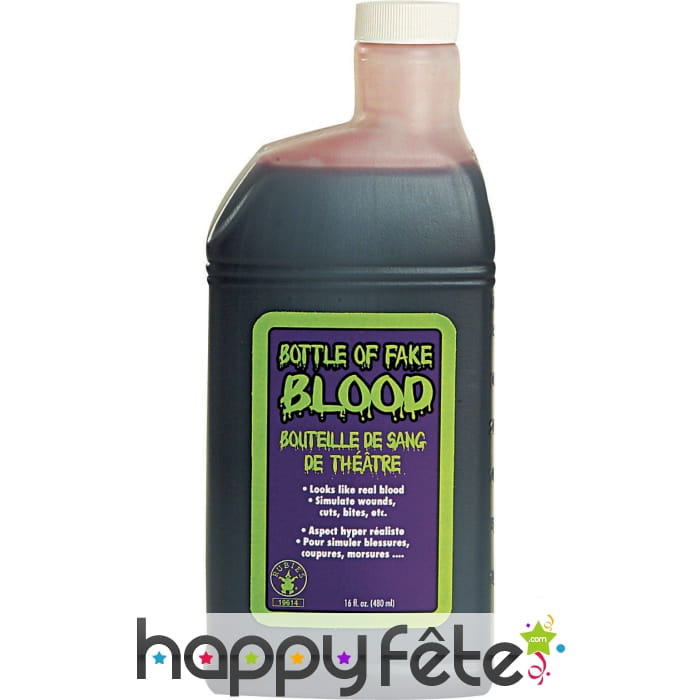 Bouteille de faux sang cosmétique, 480ml