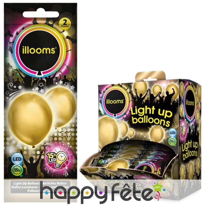 Ballon doré lumineux