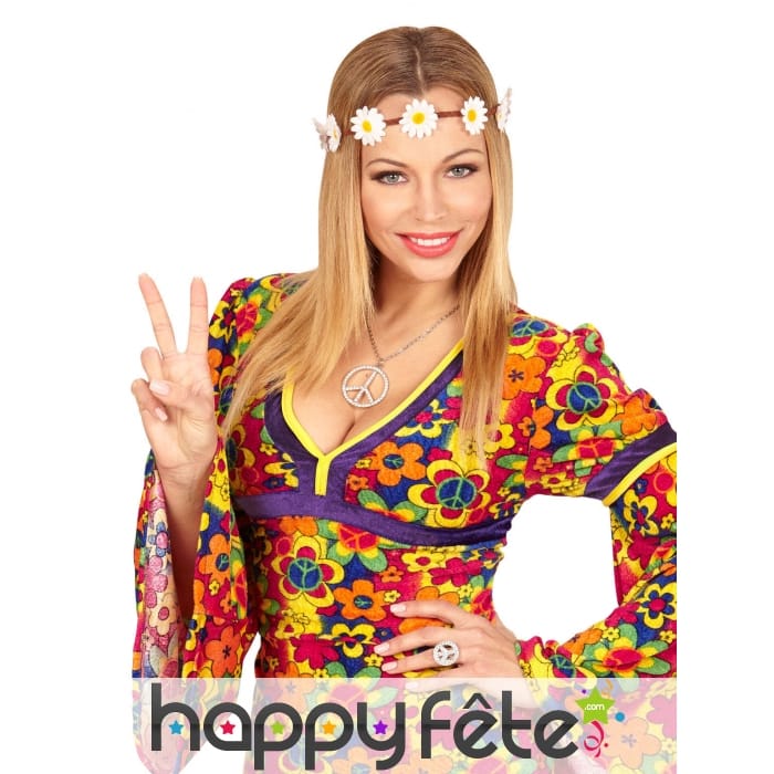 Bandeau de marguerites en tissu