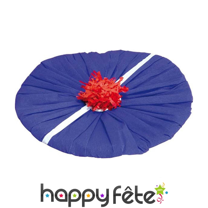 Béret de marin bleu en crepon