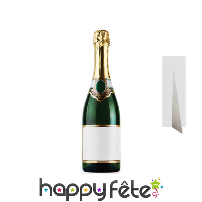 Bouteille de mousseux géante en carton plat