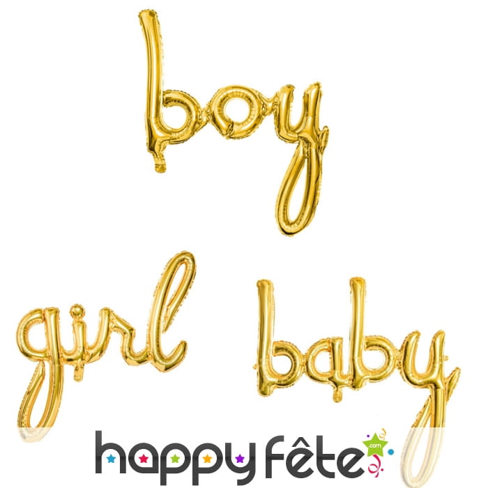 Ballon de naissance doré, 70 cm