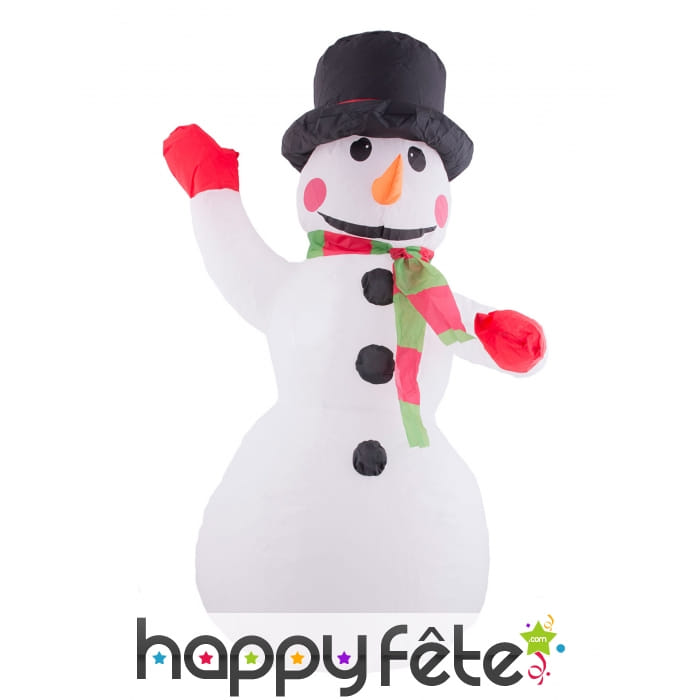 Bonhomme de neige lumineux de 120cm gonflable