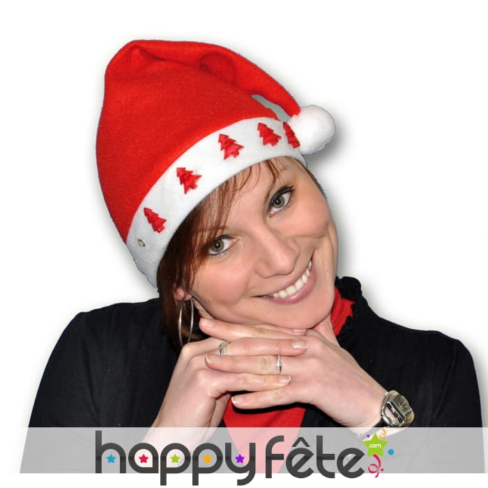 Bonnet de noël lumineux, lumières sapin