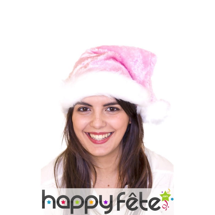 Bonnet de Noël rose clair