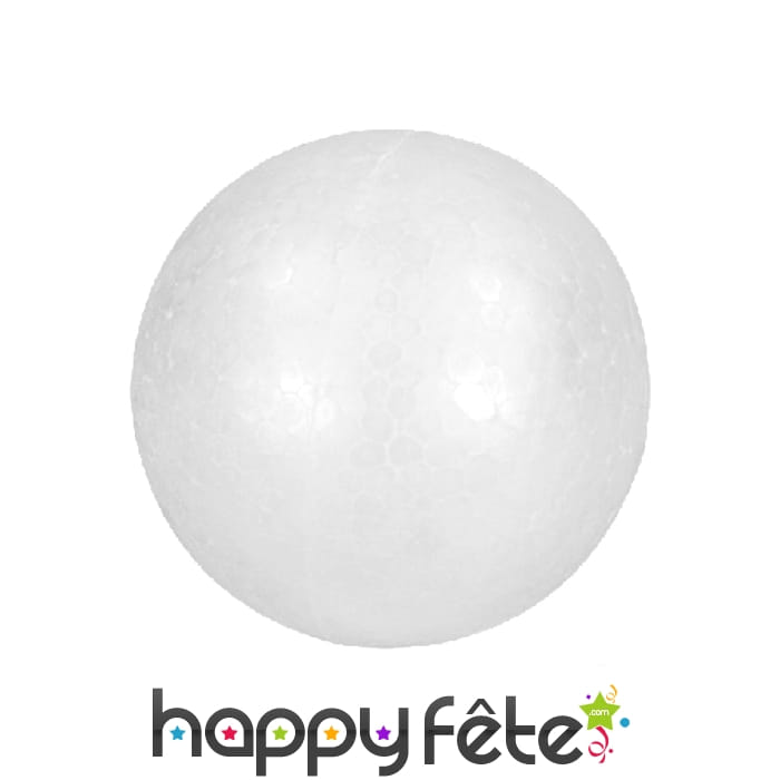 Boule de Noël blanche en polystyrène, à décorer