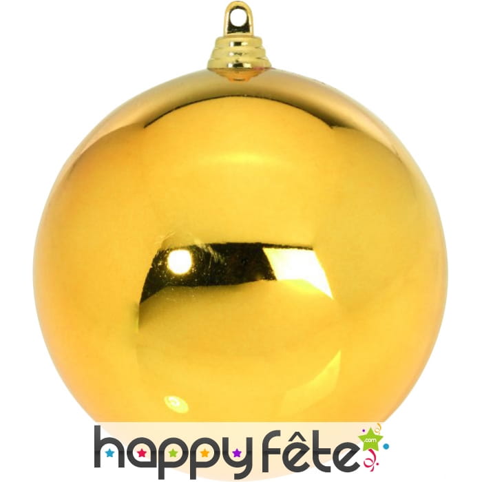Boule de noël dorée brillante de 10cm