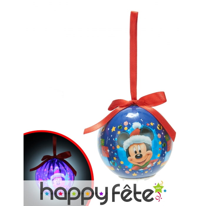 Boule de Noël Mickey Lumineuse 7,5cm