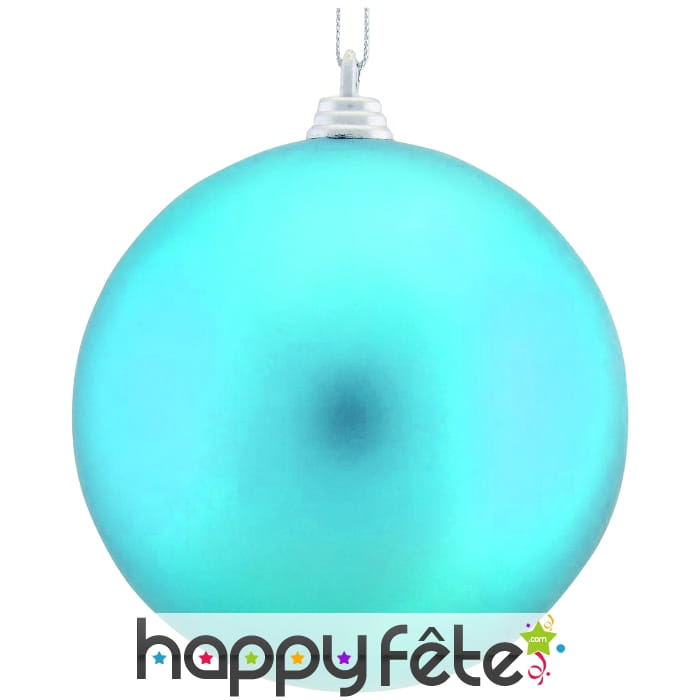 Boule de noël turquoise mat de 10cm