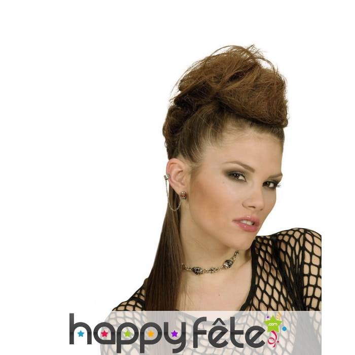 Boucle d'oreille crâne aux yeux rouges