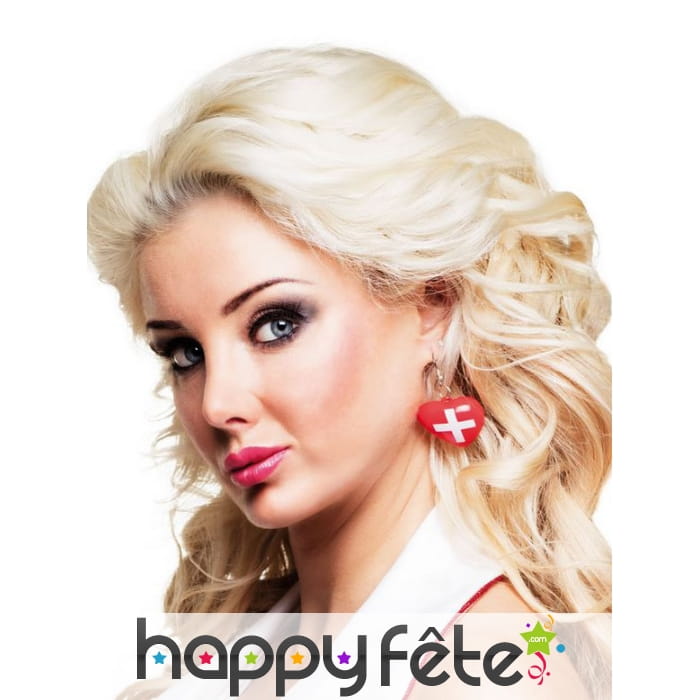 Boucles d'oreilles coeur d'infirmière