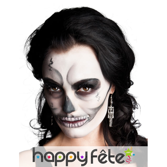 Boucles d'oreilles squelette métallique