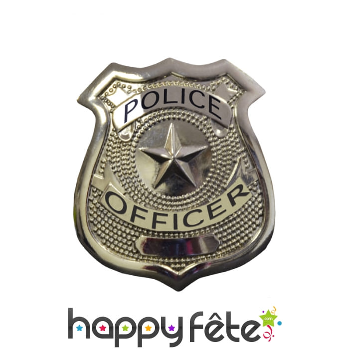 Badge de police en métal