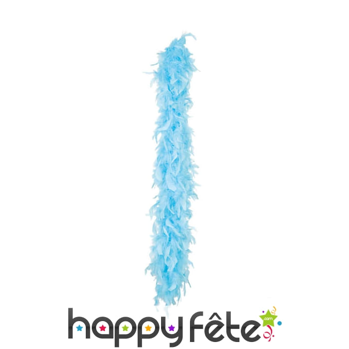 Boa de plumes turquoises